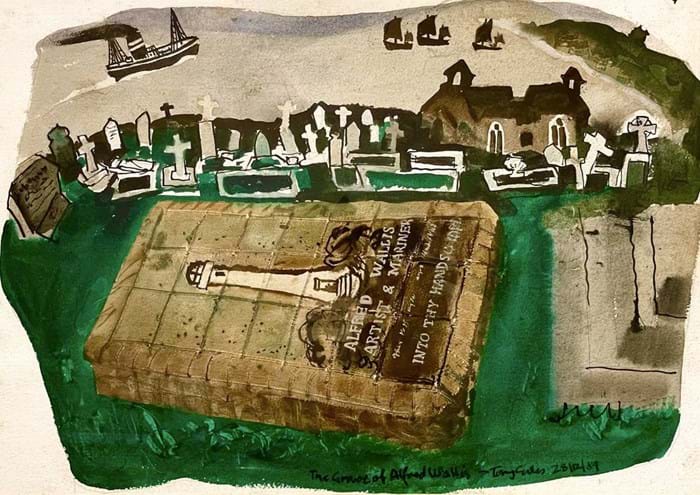The Grave of Alfred Wallis by Tony Giles