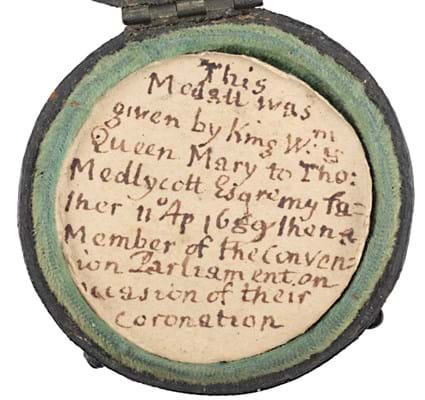 Coronation medal case