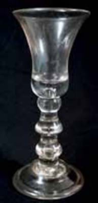 18th century baluster form drinking glass