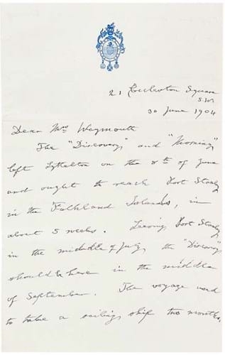Discovery Antarctic expedition letters