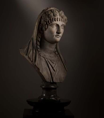 Marble bust of Pompeia Plotina