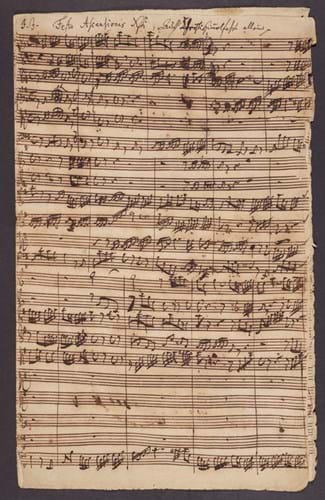 Johann Sebastian Bach manuscript