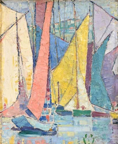 Boats, Concarneau by Alfred Wolmark