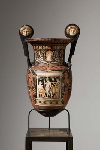 One Of Two Apulian Volute Kraters C.340BC Attributed To The White Saccos Painter,