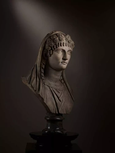 Roman Over Lifesize Antonine Marble Bust Of Faustina