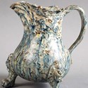 Staffordshire agate ware ‘silver form’ cream jug