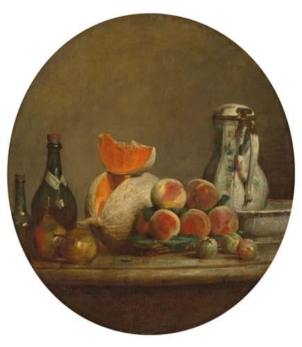 Le melon entamé by Jean-Siméon Chardin