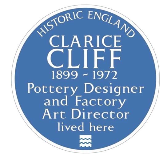 Blue plaque for Clarice Cliff