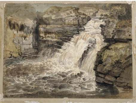 The Falls of Clyde watercolour