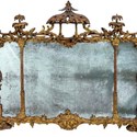 Chinese Chippendale giltwood overmantel mirror
