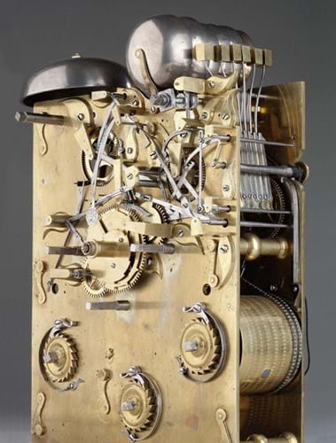 The Hanover Tompion Grande Sonnerie C 1704 8 Mechanism. Please Credit Carter Marsh & Co At The Treasure House Fair London 2024.