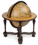 Terrestrial table globe put on the auction map in Melbourne