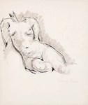 Francis Picabia female figure sketch on offer in Madrid