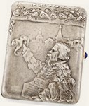 Fabergé silver cigarette case and Paul Nash poster on offer at New York auctions