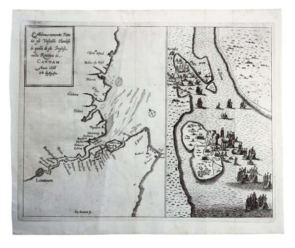 Gaspar Bouttats' Raid on Medway map