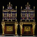 17th century Roman pietre dure cabinets