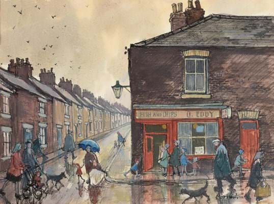 Norman Cornish picture of Eddy’s Fish and Chip Shop