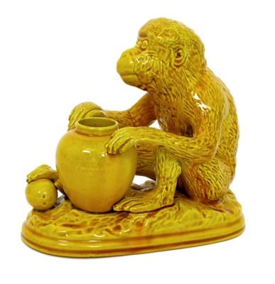 Burmantofts Monkey and vase