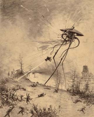 HG Wells’ ‘War of the Worlds’ illustration