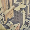 ‘Looking down on Downtown’ by CRW Nevinson 