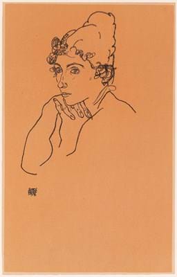 Schiele Head of a woman