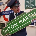 British Railways totem station sign
