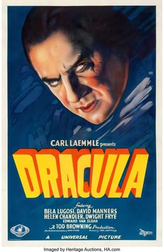 Original Dracula film poster
