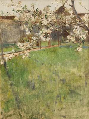 Plum Tree in Blossom by Bruno Liljefors