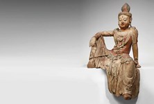 Carved Song dynasty figure offered at Hotel Drouot auction