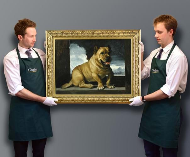 Il Guercino dog portrait at  Cheffins auction