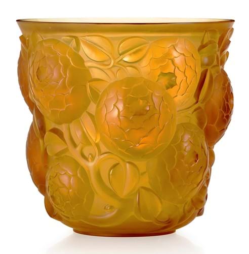 Lalique glass Oran vase