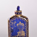 English cobalt blue perfume bottle and stopper