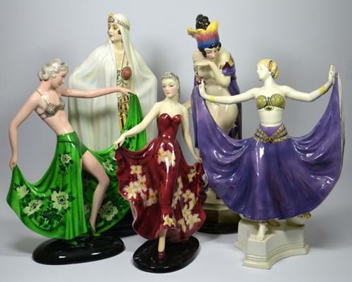 Goldscheider glazed figures