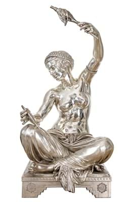 silvered bronze sculpture