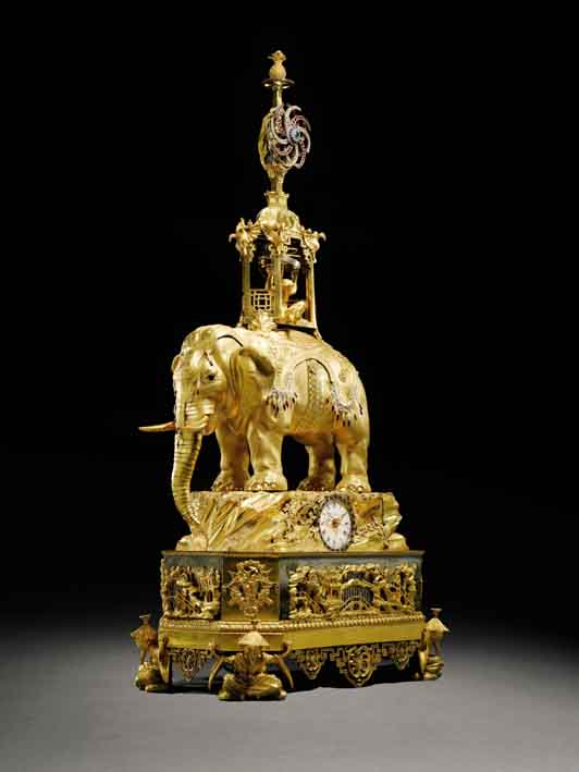 European Exquisite Brass Classical Mechanical Elephant Shape Clock Can Work OS81 