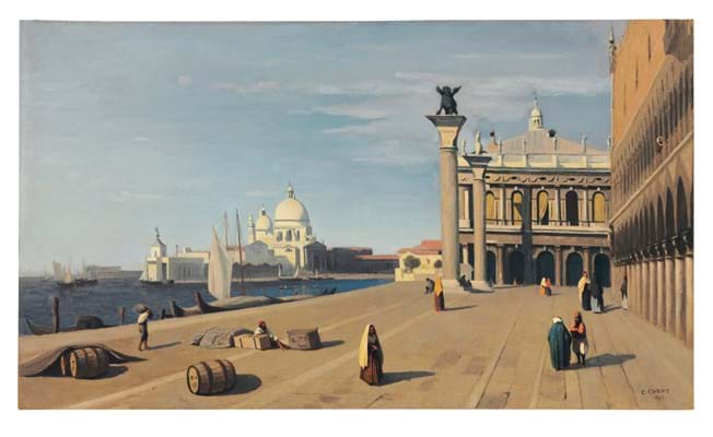 ‘Venise, vue du Quai des Esclavons’ by Jean Baptiste Camille Corot