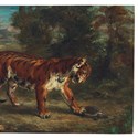 ‘Tiger Playing with a Tortoise’ by Eugène Delacroix