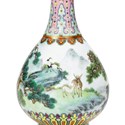 Imperial Qianlong yangcai famille-rose porcelain vase