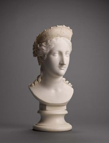 ‘Bust of Peace’, a white marble head by Antonio Canova