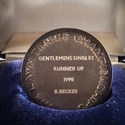 Boris Becker runner-up medal from 1990 Wimbledon championship