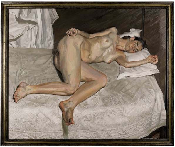 ‘Portrait on a White Cover’ by Lucian Freud