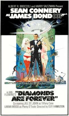 29 James Bond A rare and original concept artwork for the stylish and iconic poster for Diamonds Are Forever, Eon Productions  United Artists, 1971,.jpg