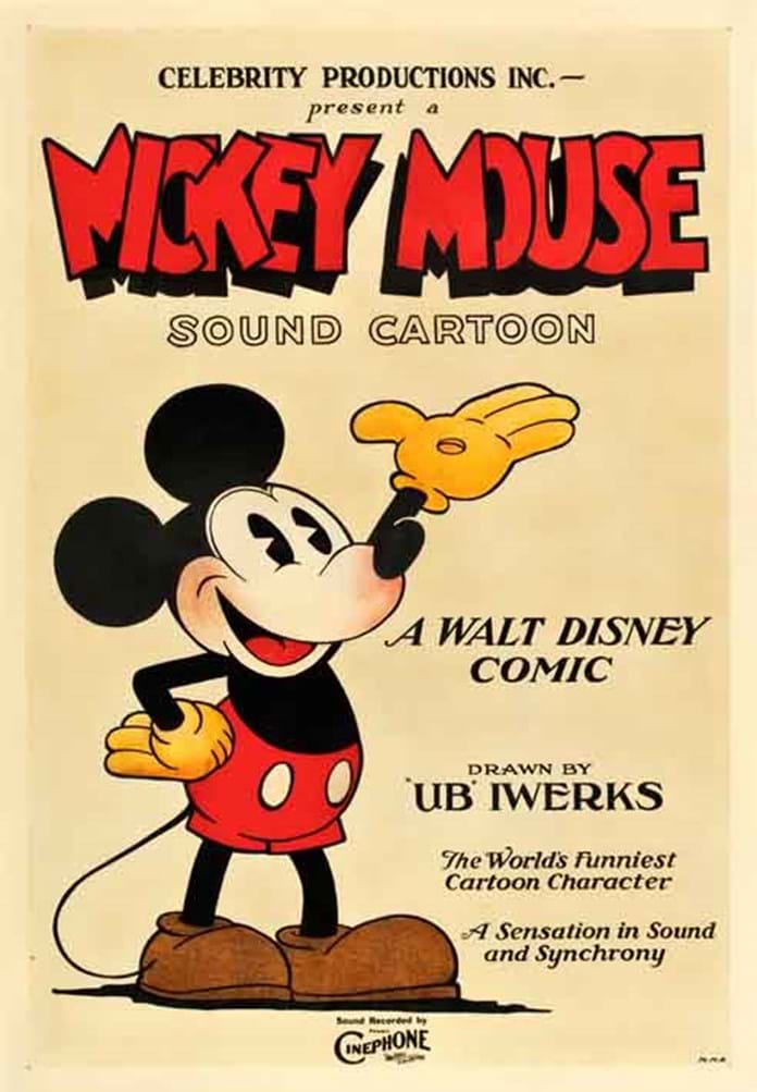 The earliest surviving poster of Mickey Mouse