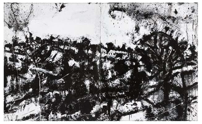 John Virtue, Landscape No.174 (1990 - 1992), acrylic, emulsion, charcoal, gouache, pencil, black ink, shellac on board. 181 x 298cm, Courtesy of Albion Barn.jpg