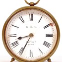 Great Western Railway brass cased drum clock