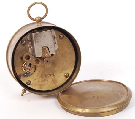 Great Western Railway brass cased drum clock