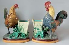 Rare Minton majolica hens by Johann Henk are highlights at Arley Hall Fair 