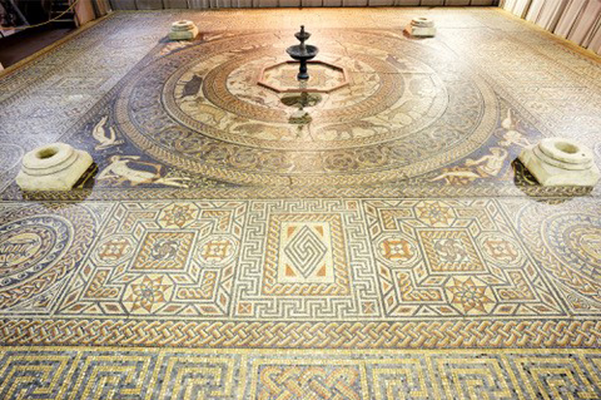 Мозаичный пол древний Рим