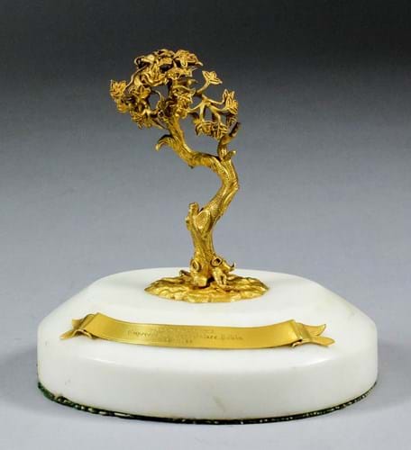 Qing gilt metal model of a tree, Canterbury Auction rooms
