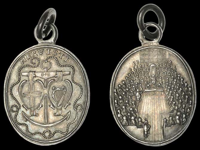 Small oval silver medal by Thomas Simon Dix Noonan Webb